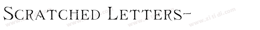 Scratched Letters字体转换